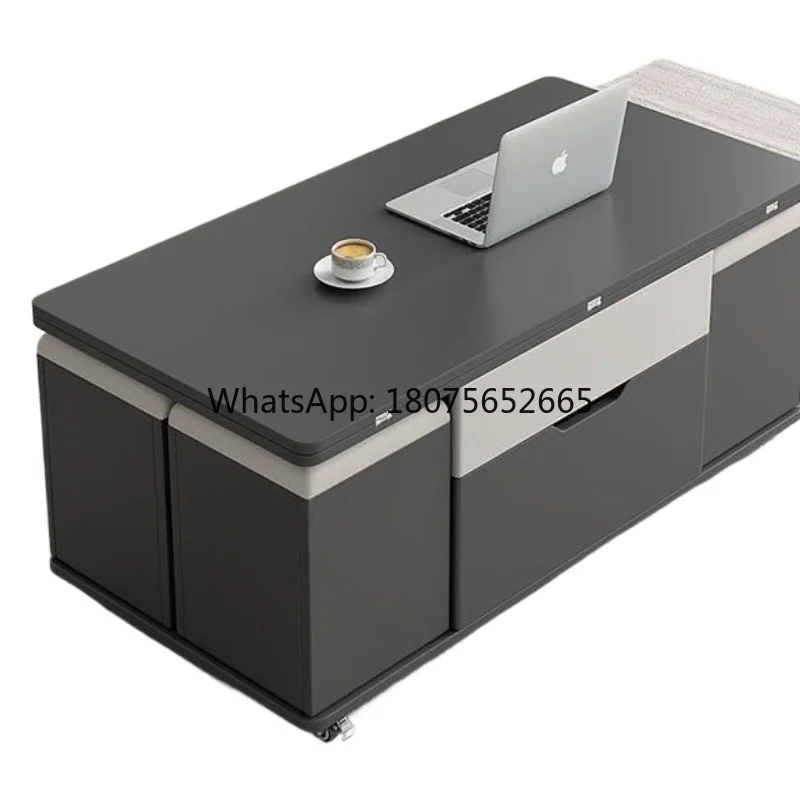 Rock slab lifting multi-functional coffee table restaurant for home small apartment