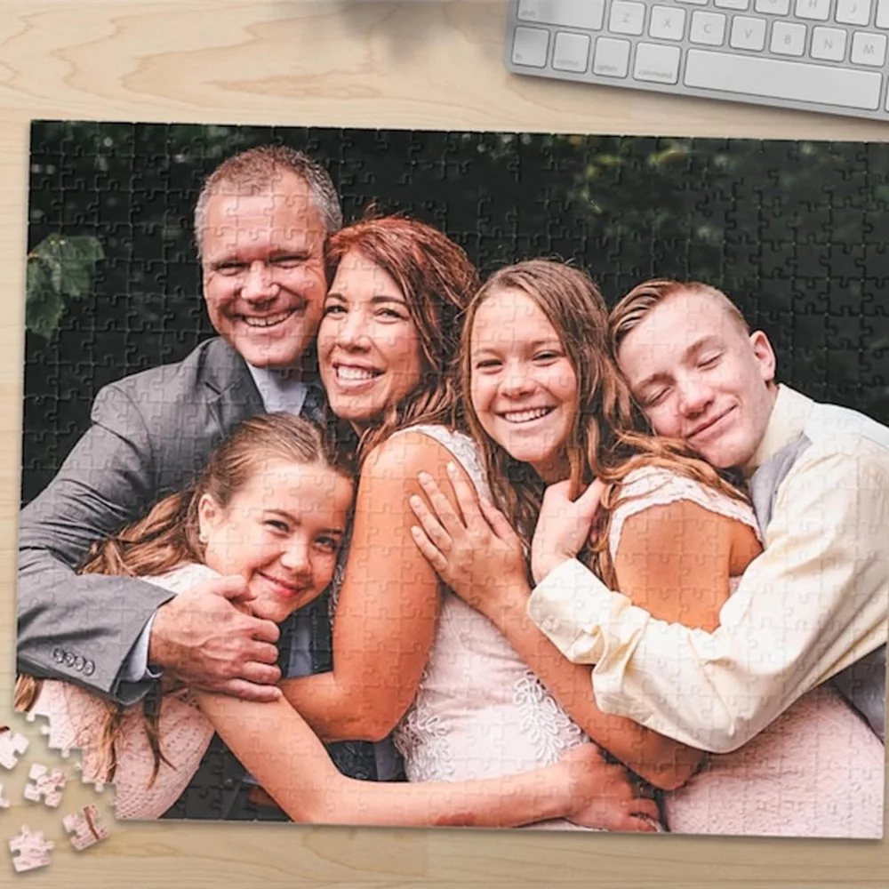 35/150/300/500/1000pcs Custom Photo Customized Picture Personalised Decompression Puzzles Jigsaw puzzle Mosaic Family Gift