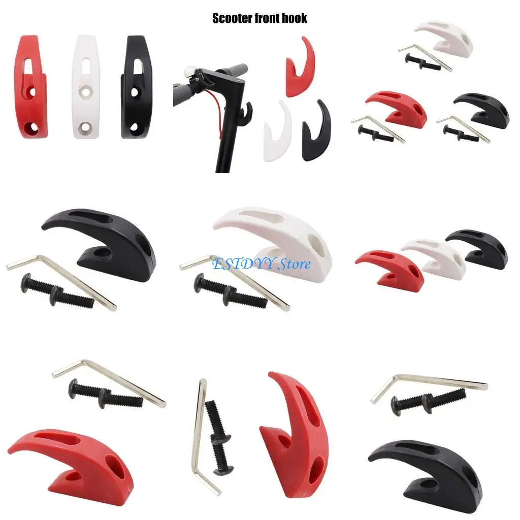 

G6DE Electric Scooter Bag Hook, Front Hook with Screw Tool Set Electric Scooter Front Hook Gadget Handy Hanger Hanging Hook