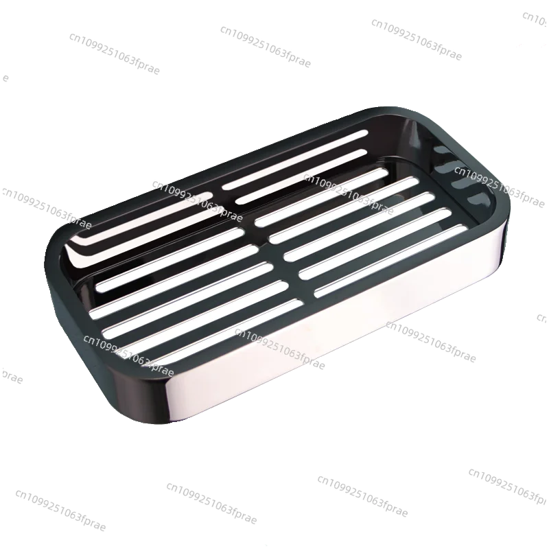 Mini Wall Mount Bathroom Basket, All Copper Stainless Steel Rack with Phone & Soap Holder for Shower Room
