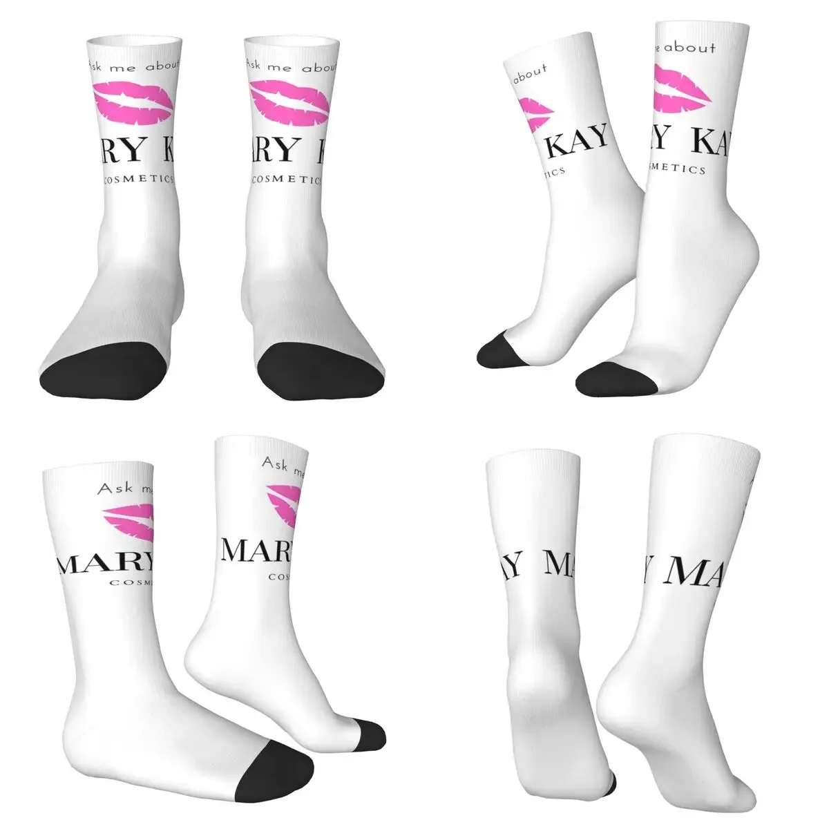 

Ask Me About Mary Kay Socks Harajuku Super Soft Stockings All Season Long Socks for Man Woman Valentine's Day Gifts