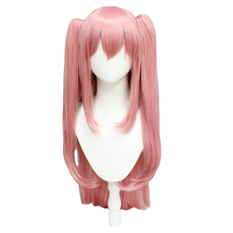 Seraph Van De End Owari geen Seraph Krul Tepes Cosplay Pruiken Roze Anime Heks Vampier Halloween Party Grils Vrouwen Paardenstaart Pruiken