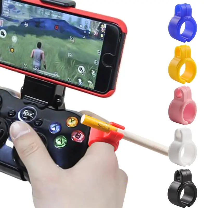 

2pcs/lot Play Game Gadgets Silicone Ring Finger Hand Rack Cigarette Holder For Regular smoking Accessories 6 Colors