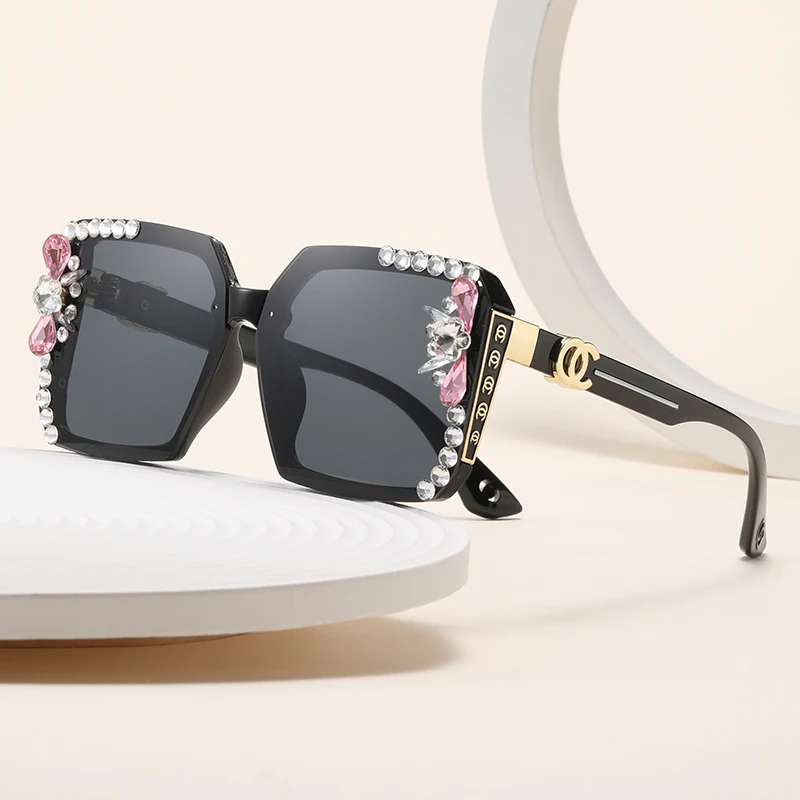 ساطع العين Y2K حجر الراين القط العين أزياء النظارات الشمسية للنساء الرجال بلينغ الصيف الشاطئ الشمس ظلال زي نادي الحفلات التبعي