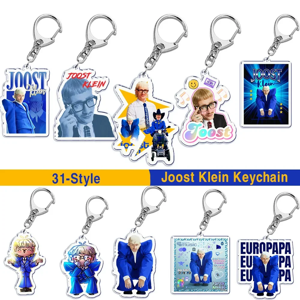 Euro vision joost klein schlüssel anhänger ring für zubehör europapa joost klein 2 chaveiro tasche anhänger schlüssel anhänger schmuck fans geschenke