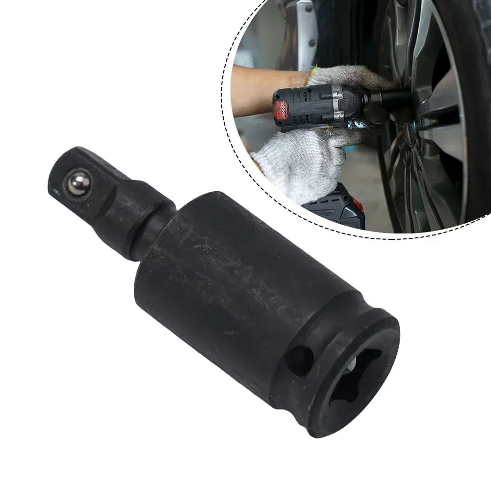 Tool Joint Socket Joint Parts Pneumatic Socket Swivel 1 Pcs Wobble 360°rotate 40*6.3mm Adapter Air Black 1/4