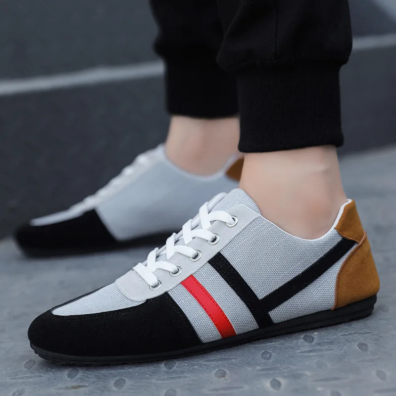 

Men's casual shoes spring and summer new breathable canvas shoes Korean version trendy lightweight bean shoes