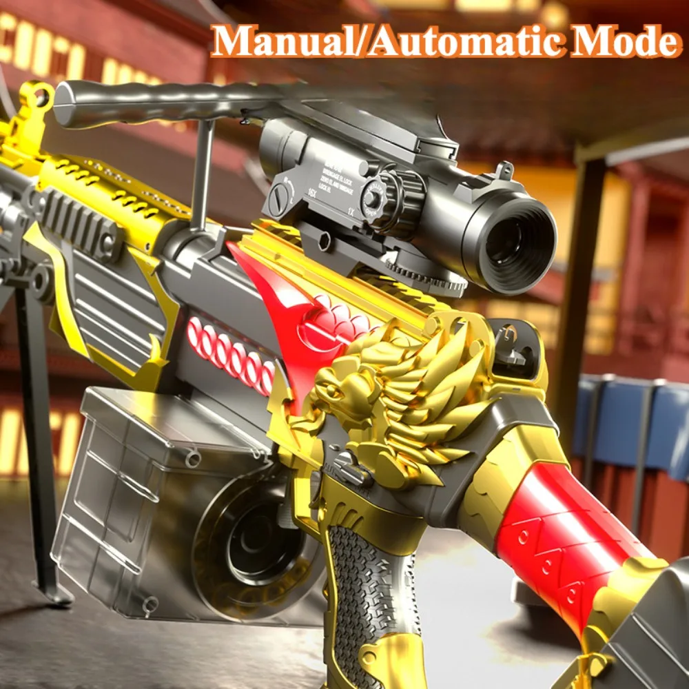 M249 manuel/cuisson automatique balle molle jouet pistolet enfants fusil d'assaut modèle jeux de tir en plein air cadeau de noël