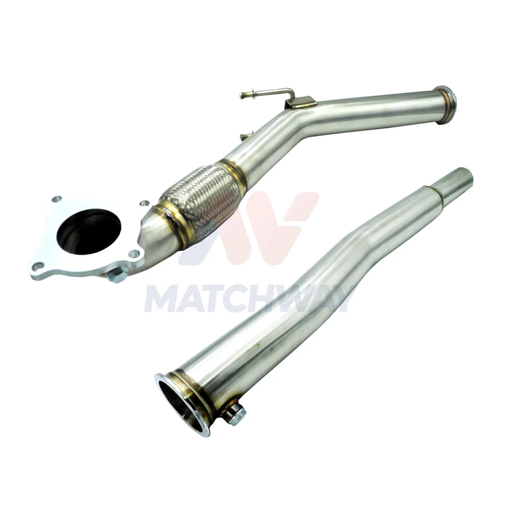 MATCHWAY Exhaust Downpipe for VW  for Audi EA888 MK5 MK6 GTI  2.0T with Heat Shield