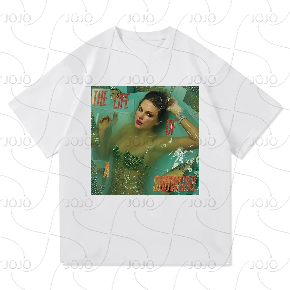 

2025 The Life of A Show Girl Tylor's New Album T Shirt 2025 New Fashion Men/women Clothing Vintage Harajuku Clothes T-shirts