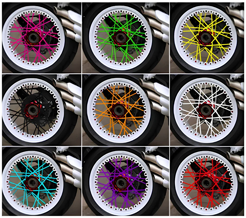 Motocross Motorcycle Wheel Spoked Protector Rims Skin Trim Covers Pipe For YAMAHA XT250 TRICKER DT230 DT200 DT125 DT 125 230