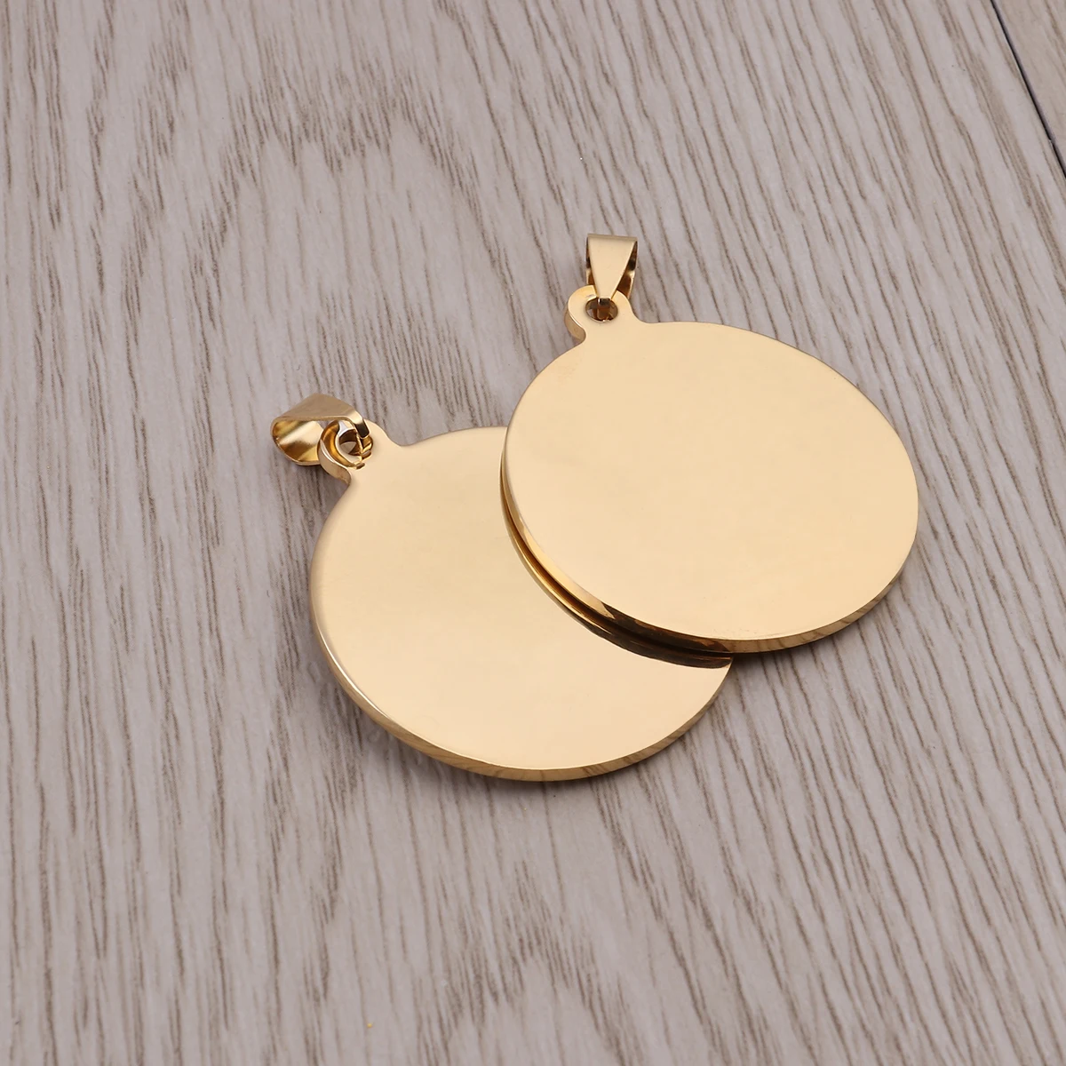 

2Pcs 25mm Gold Blank Pet Id Tags Anti-Rust Corrosion Resistant Scratch Wear Fade Proof DIY Engravable for Dogs Cats Animals
