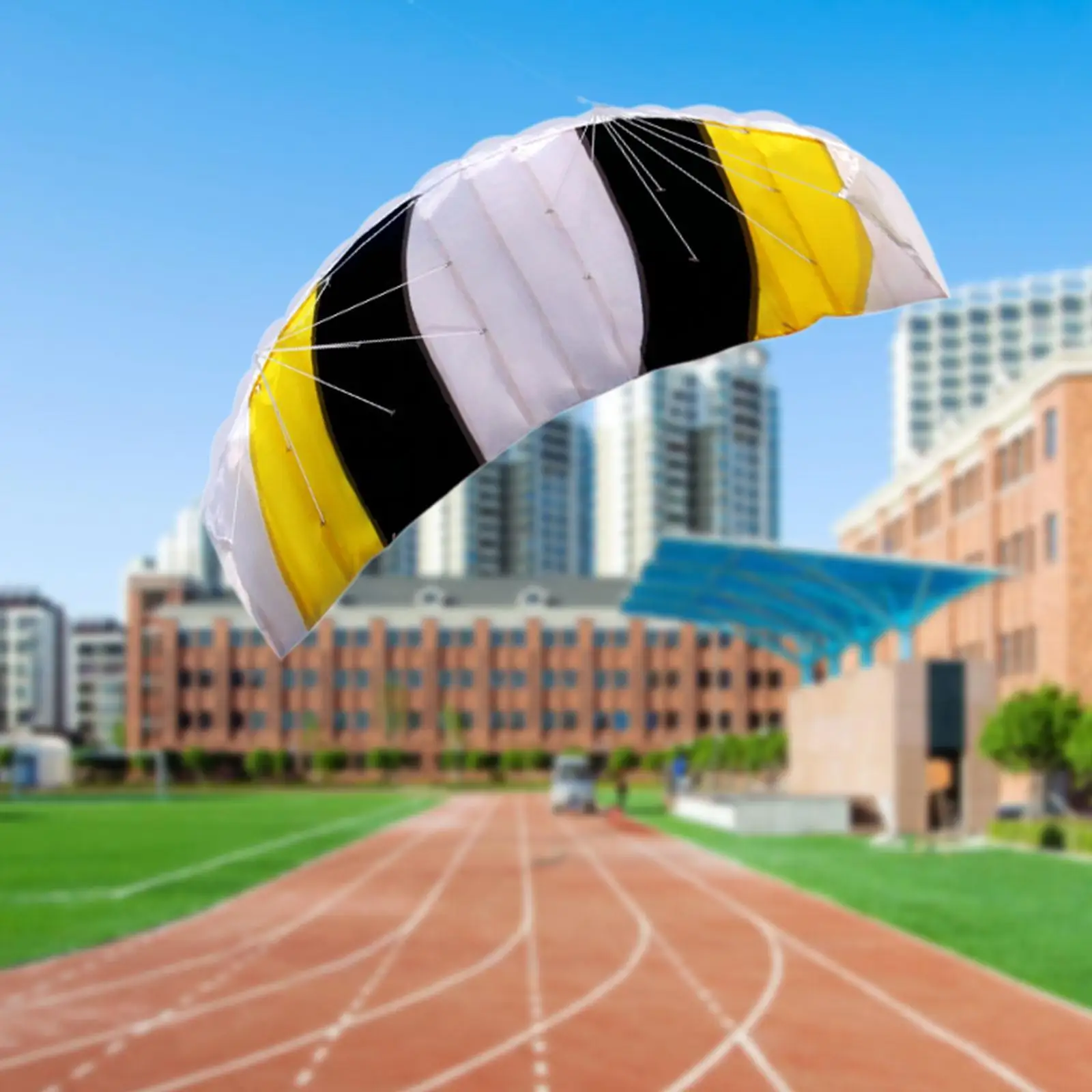 

Stunt Kite Polyester Power Kite Easy to Fly with Reel Set for Outdoor Beach Flying Fun and Kitesurfing
