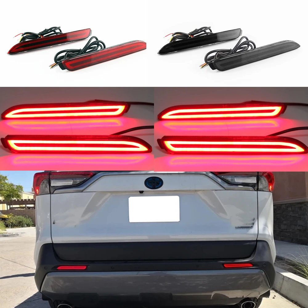 

LED Car Rear Bumper Reflector Tail Light Brake Lamp Turn Signal Accessories for Toyota RAV4 2019 2020 2021 2022 2023 2024