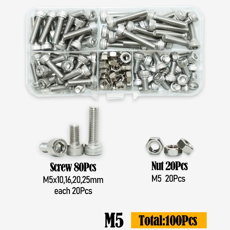 Innen sechs kant schrauben Schrauben Muttern Kit m2, 5 m3 m4 m5 m6 m8 Inbus antrieb din912 2,5 Edelstahl metrische Sechs kant schraube mit Mutter – Detail 6