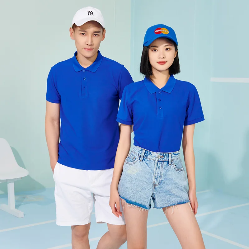 SummerpoloShirtT-shirt a maniche corte per uomo Scuola Azienda Uniforme da lavoro Pubblicità Camicia culturale Uniforme di gruppo Turn-down Coll