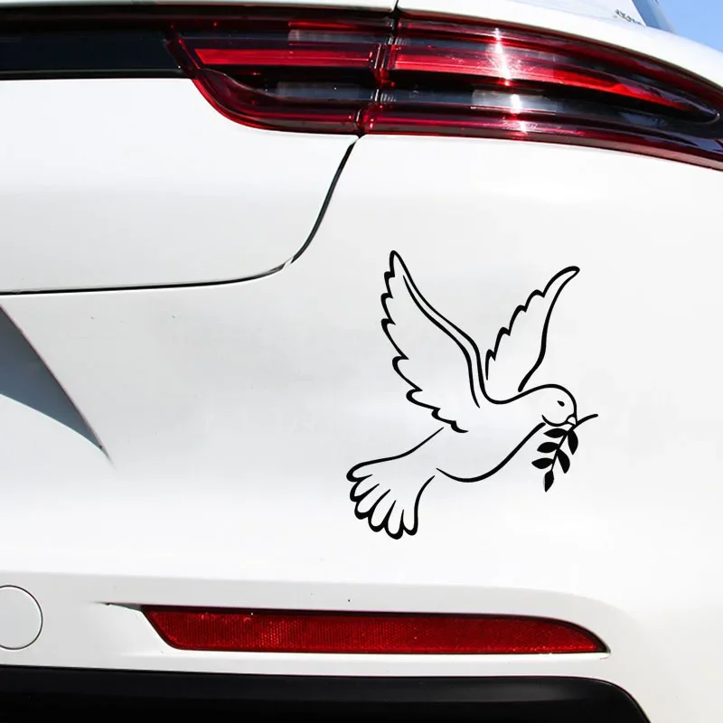 20x17cm Dove of Peace Car Sticker Auto Body Bumper Windows Motorcycle Laptop Walls Vinyl Film Decal Car Tuning Accessories