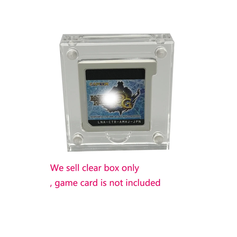 

High Transparent Acrylic protective storage box For 3DS NDS Game Card Box Magnetic Cover Game Display Box 1card slot