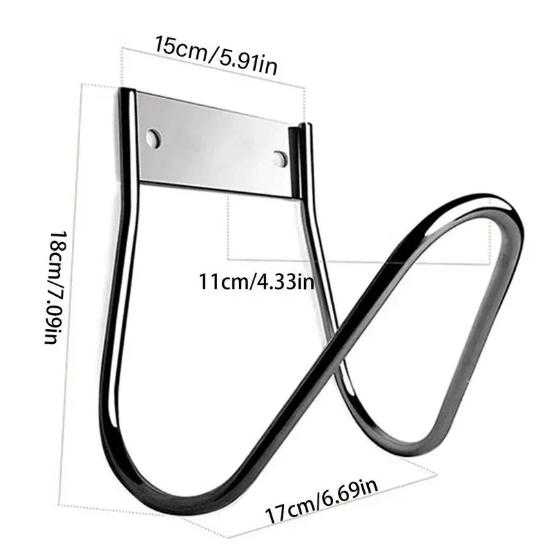 Hose Holder Garden Stainless Steel Water Hose Holder Wall Mount Heavy Duty Rust Proof Hanger for Water Air Hydraulic Hose Ropes