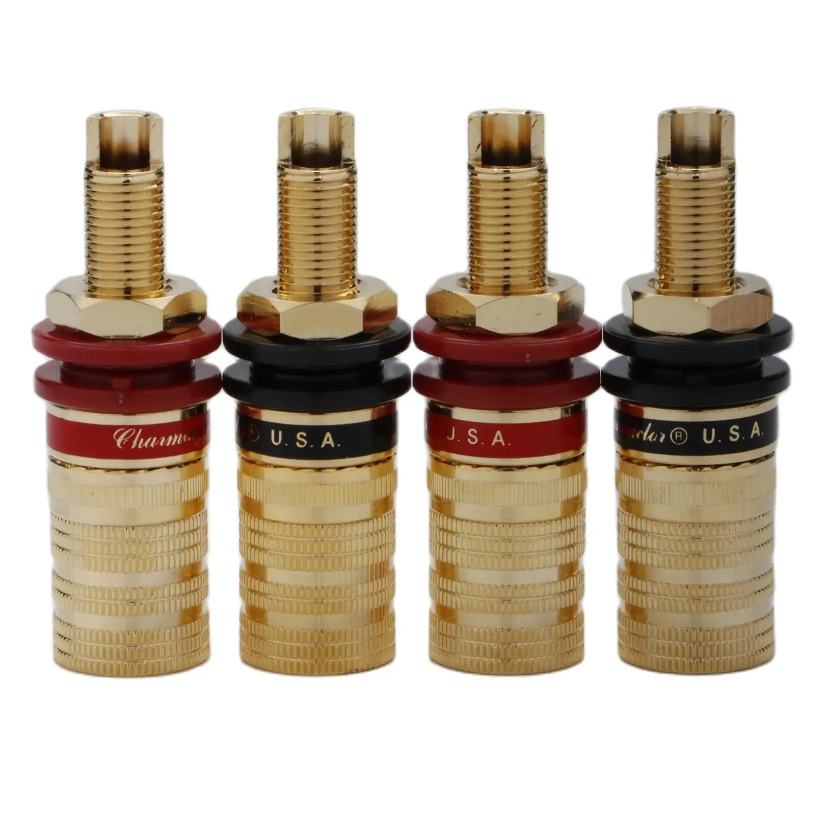 4pcs CMC-838-S-CU-R Pure Copper Conductor Long Binding Post HIFI Speaker Terminal