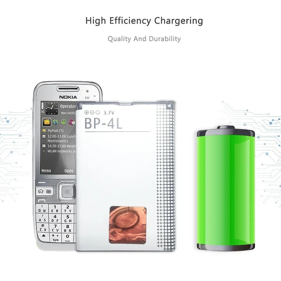 BP-4L BP4L BP 4L 1500mAh Rechargeable Lithium Battery For Nokia N97 E61i E63 E90 E95 E71 6650F N810 E72 E52 E55 E6-00