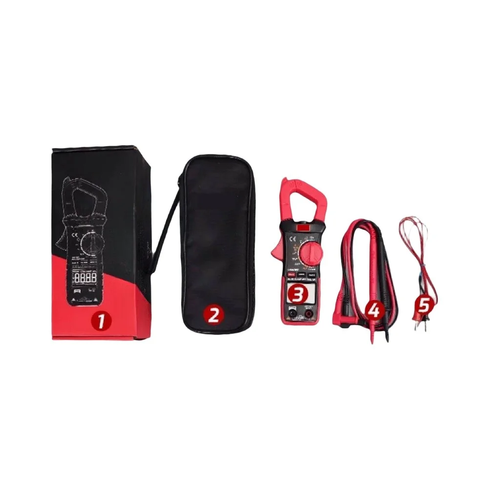 Digital True For RMS Clamp Meter Supporting 600A AC Current NCV Detection Backlight LCD Resistance Diode and Continuity Testing