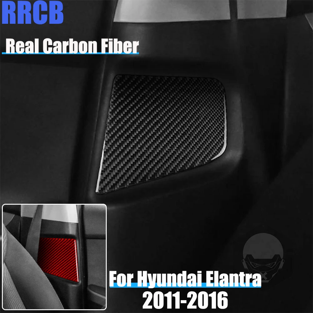 

Автомобильные аксессуары из настоящего углеродного волокна, накладка на панель B-стойки, мягкая наклейка на чехол для Hyundai Elantra 2011 2012 2013 2014 2015 2016