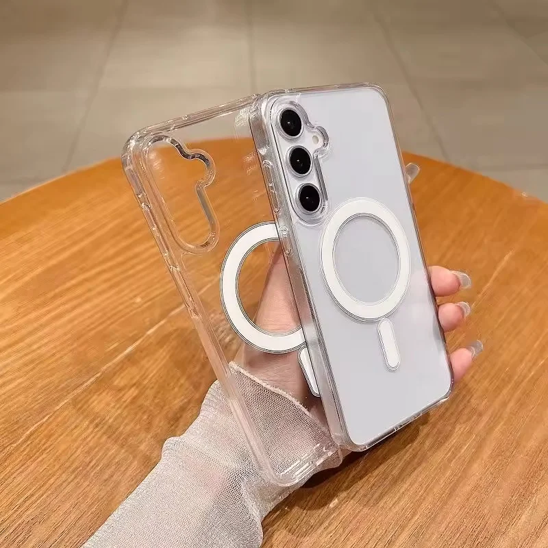 For Samsung Galaxy A57 A27 A37 A06 A07 A17 A26 A36 A56 A16 A55 A35 A15 Phone Case Clear Acrylic Slim Shockproof Cover