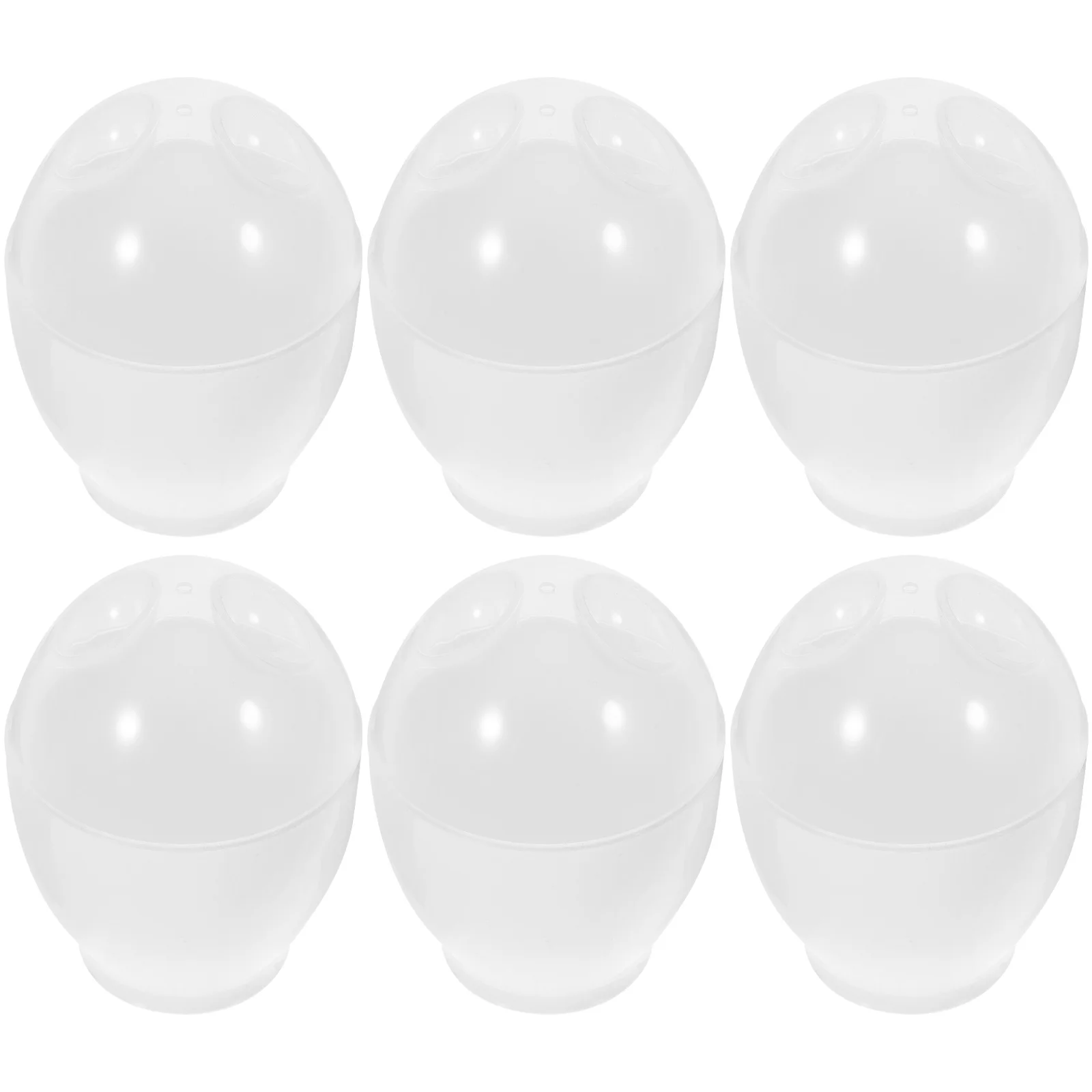 

6pcs Steamed Egg Cup Microwave Egg Steamer Mini Cooker For Home Kitchen Portable Food Grade Plastic Lightweight Safe Easy