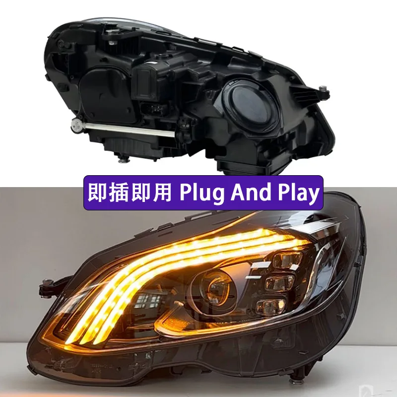 -For Upgraded  Style LED Headlight Assembly for  W212 2014-2015 LED DRL Sequential Turn Signal Front Lamp^