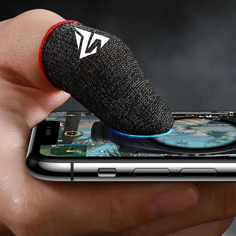 2PCSFinger Sleeve Game Controller Sweatproof Gloves Breathable Fingertips For Mobile Games Touch Screen Finger Covers