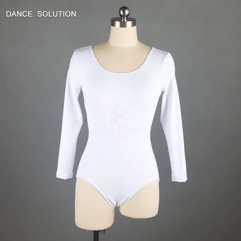 White/Black/Purple Long-sleeved Ballet Leotard Adult Female Dance Training Suit Ballet Outfit for Women Dancewears 01D0090