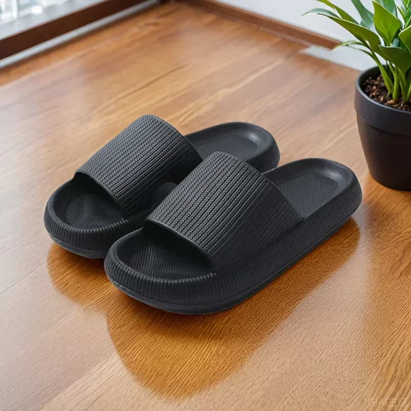Damen-Pantoffeln aus EVA, weich, mit dicker Sohle, modische Sommer-Pantoffeln & Herren-Slides, Strandsandalen