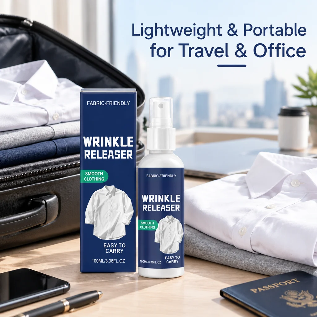 Wrinkle Release Spray Anti-Static Wrinkle Release Softening Clothes for Dorm Room Home Travel Trip Fabric Care Spray
