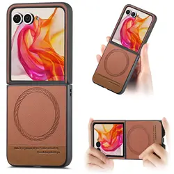 Fabric Cloth Leather Magnetic Case for Motorola Moto Razr 60 50 Ultra 40 5G 2022 Cover Shockproof Mag-safe Wireless Charge Shell