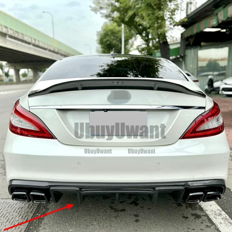 Für Benz CLS-Klasse W218 CLS350 CLS400 Stoßstange Carbon-Faser Heckdiffusor 2011~2014