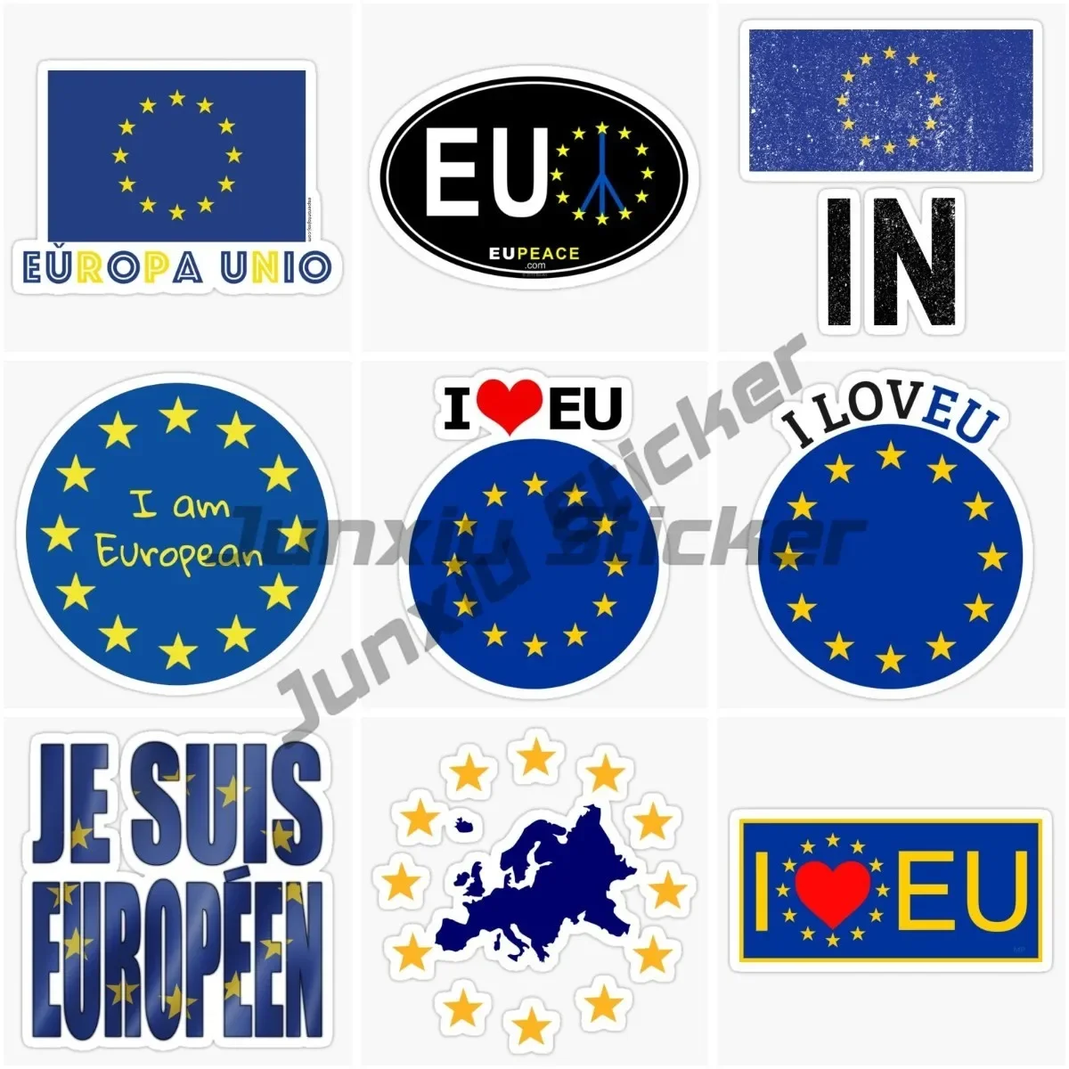

EU Europe European Union Sticker Laptop Window Motorcycle Accessories Car Truck Decoration Decals Customizable Decal