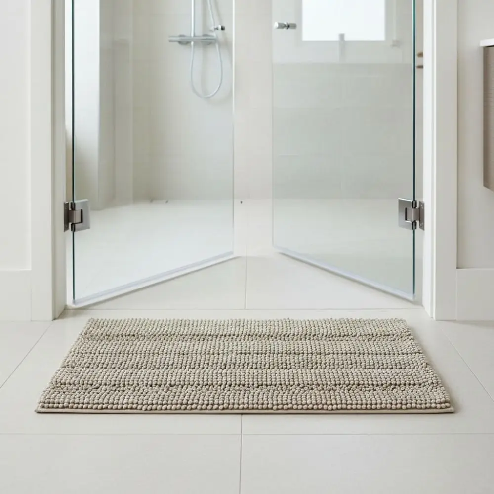 

Comfortable Thickened Chenille Bath Mat Shaggy Hair Non-Slip Bathroom Rug Rectangular Soft Kitchen Floor Mat Living Room