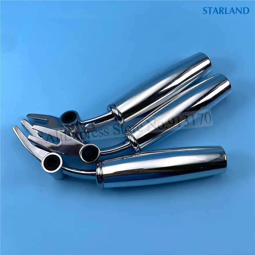 3 Pieces Metal Handles Accessories Silver Color Hand Grip Fittings Spare Parts For MK/ZM Soft Ice Cream Machines