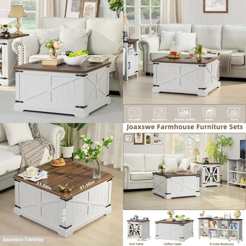 tv stand, 65 inch tv farmhouse entertainment center with double barn doors and storage cabinets, console tv table media for liv