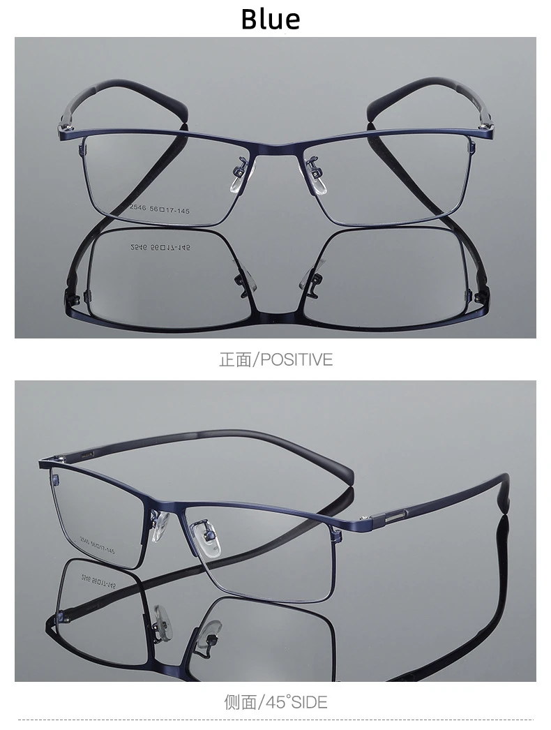 KOCOLIOR Full Frame Titanium Anti Blue Light Reading Glasses Men Ultralight Business Presbyopia Eyeglasses Photochromic Readers