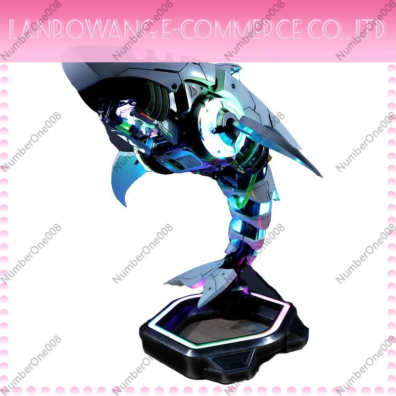 Custom Mechanical Shark Pattern Mailbox Decal Sticker Waterproof for Gaming PC Case Decoration