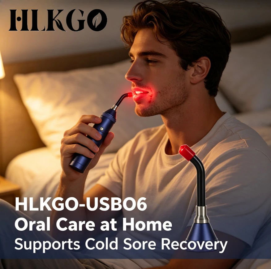 Red Blue Infrared Pain Relief – 3-Color 630 660 850nm LED Light Therapy Torch for Inflammation Oral Care