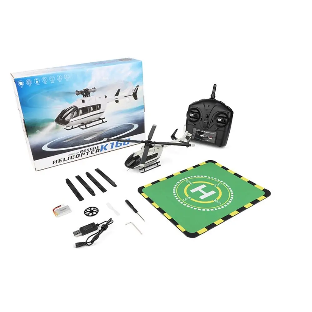Plastic K160 RC Helicopter 4.0CH USB Charging Remote Control Plane Rechargeable Grey Flying Helicopter Toy Kids Adults