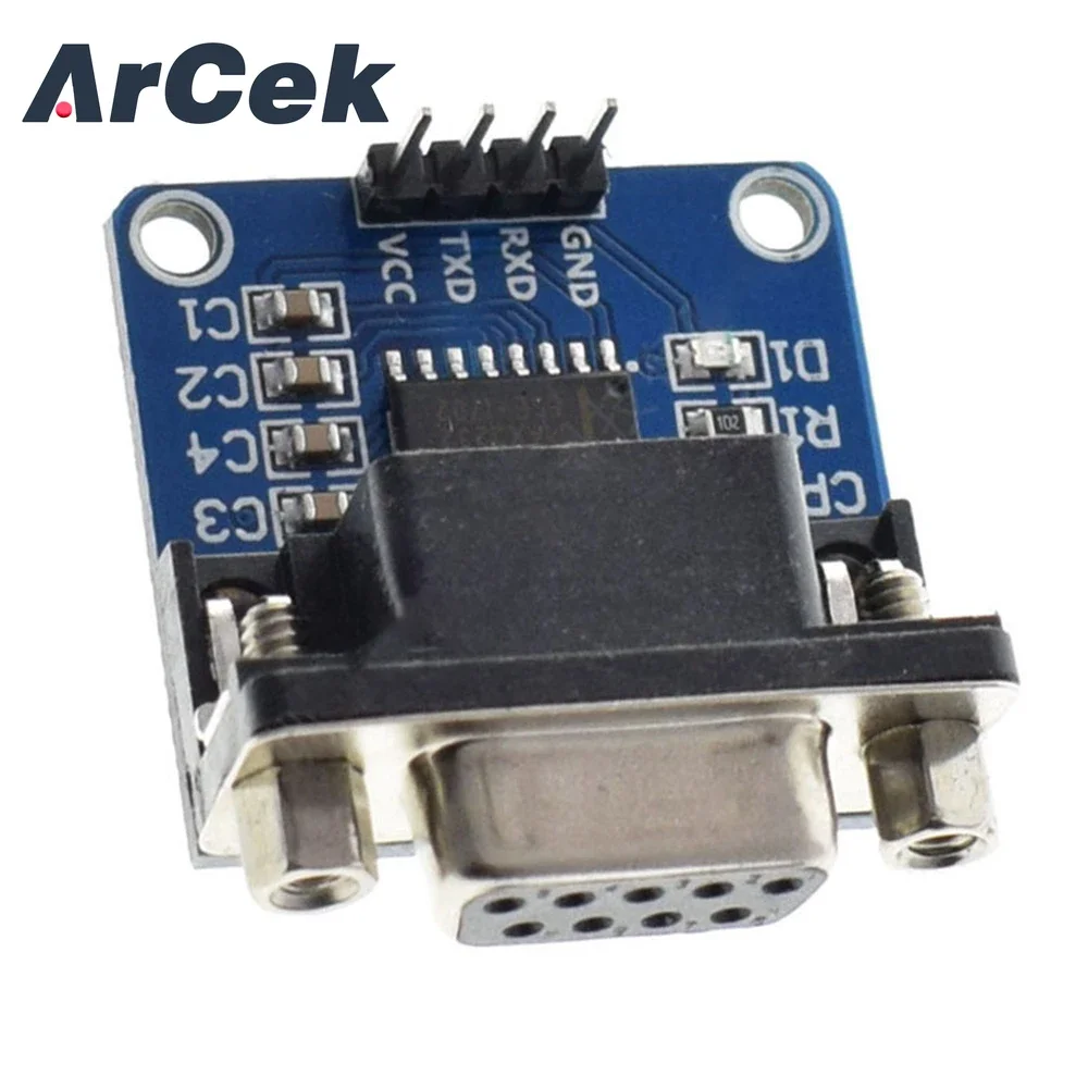 Módulo convertidor de puerto serie MAX3232 RS232 a TTL, conector DB9 MAX232 para Arduino