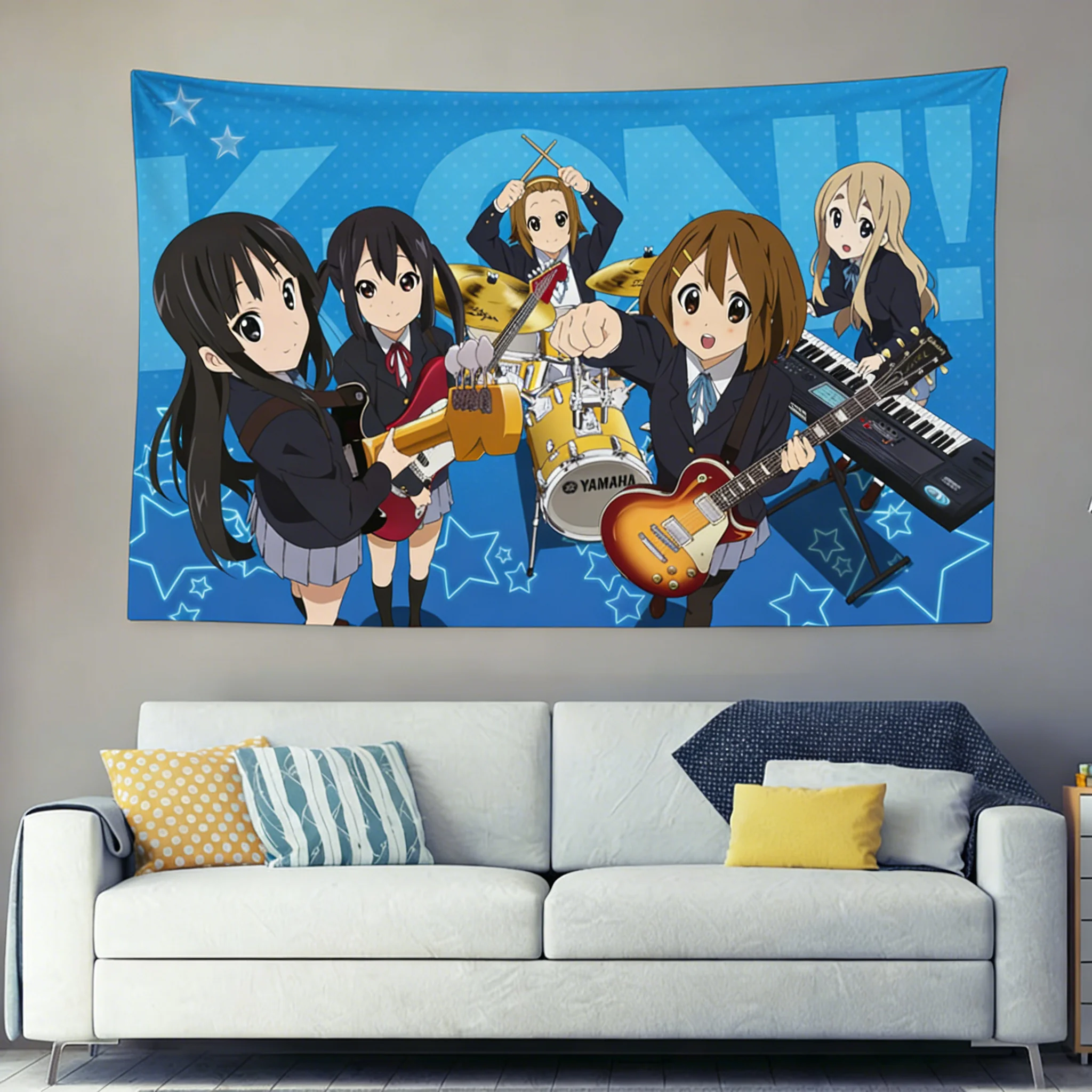 

Настенный гобелен с изображением аниме K-ON, богемный декор с мандалой для спальни, гостиной, общежития