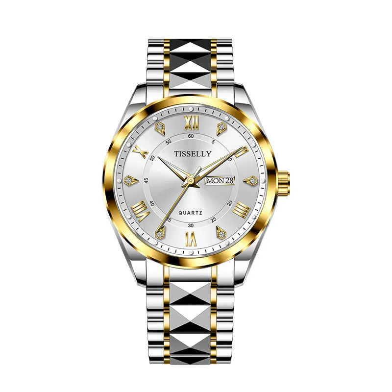 ZH169 トレンディでファッショナブルなメンズ腕時計、防水夜光カレンダー、クォーツ時計、ビジネス時計、ギフト、男性用腕時計