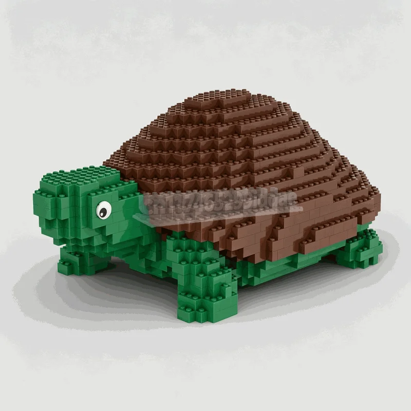 1620Parts Large Turtle Life-Sized Sculpture Series MOC Model Custom Puzzle DIY Creative Assembly Educational Building Blocks Toy