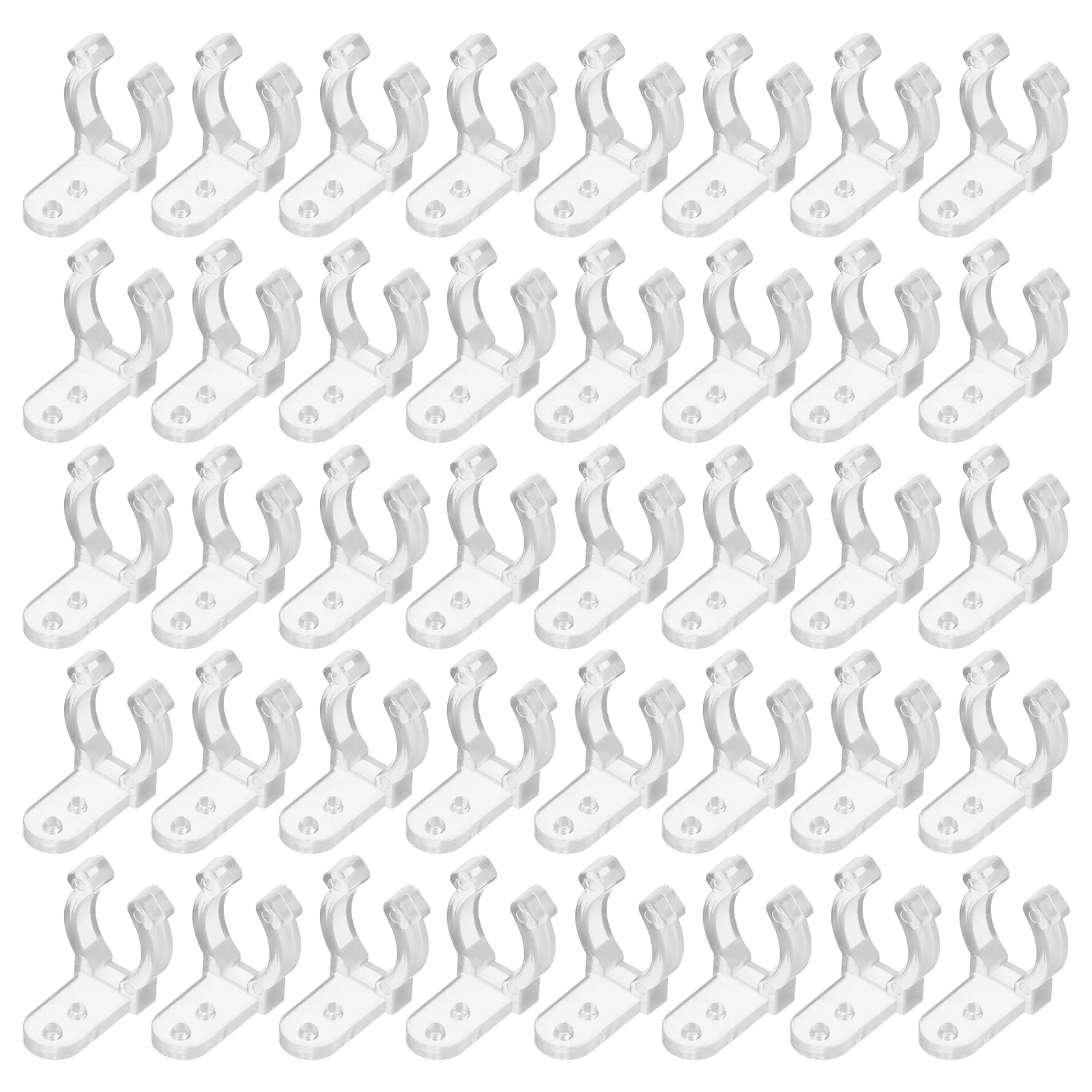 100 Pcs LED Rope Light Clips Holder PC Rope Light Mounting Clips with 200 Pcs Screws (Transparent) LED Rope Light Clamp