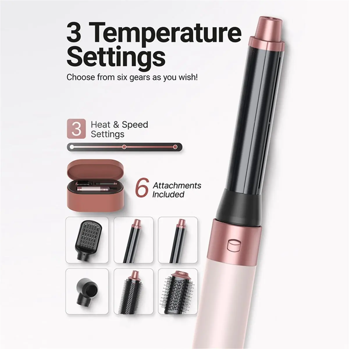 (AD11] Multi-Styler 6-in-1 Airflow Styling Fast Drying Straightening Curling Smoothing & Volumizing for All Hair Types EU Plug